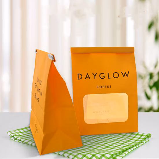 Logotipo impresso personalizado Brown Bakery Cookies Donut Toast Bag Food Grade Kraft Pão Embalagem Saco de papel sanduíche com janela transparente