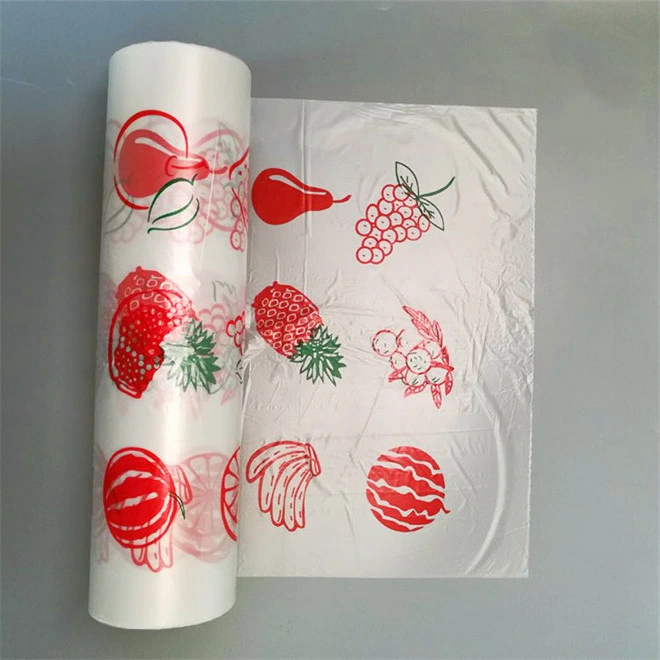 Flat Fruit Bags 8mic 10mic OEM Protection Fruit Vegetable Packing Bag LDPE HDPE Biodegradable Roll Bag