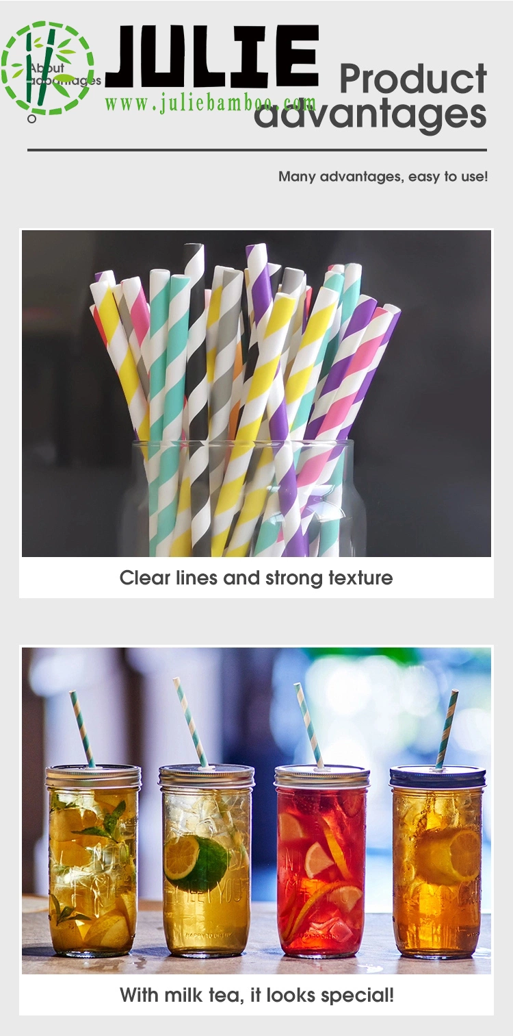 Food Grade High Quality Biodegradable Eco-Friendly Healthy Kraft Paper Straws for Drinking