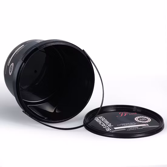 Balde transparente disponível com logotipo personalizado com alça para buquê/presentes/padaria/saco de papel de vestuário